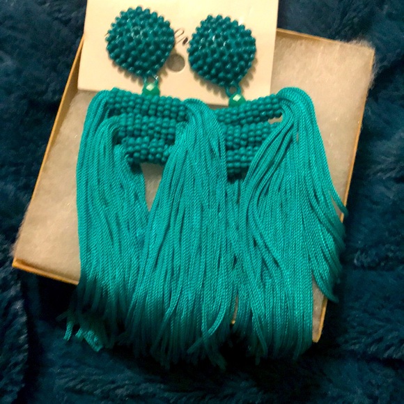 Turquoise Tassel earrings - Picture 1 of 2